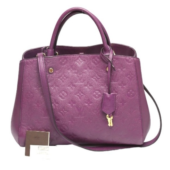 Louis Vuitton Monogram Montaigne MM 2way Purple Handbag - Picture 1 of 16